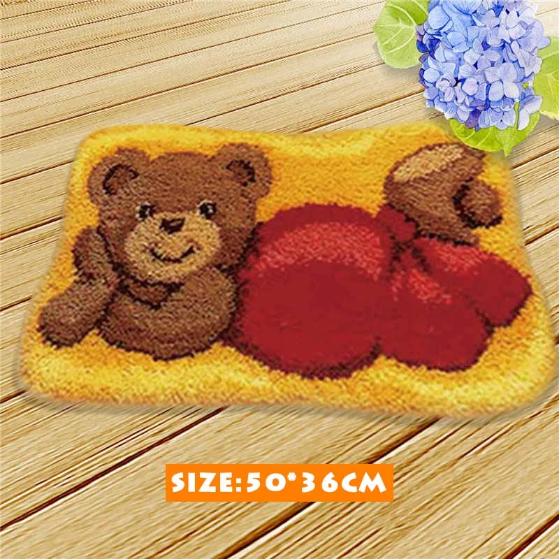 DIY Мультяшные крючки для собак на коленях с защелкой, наборы ковров для вязания крючком, спицы, войлочные наборы для поделок для вышивки, ковров для вышивки крестиком - Цвет: ZD101 50x36cm