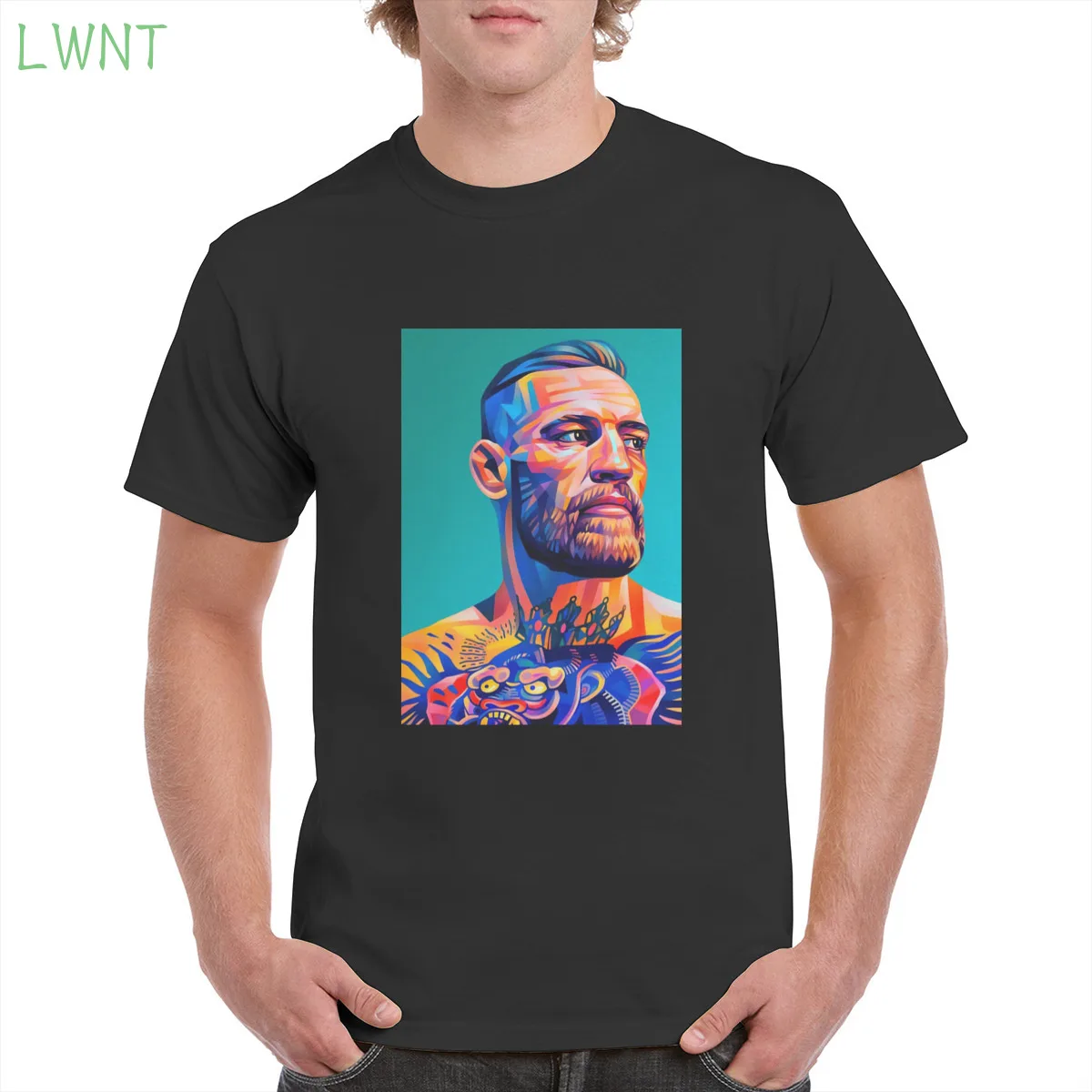 

100% cotton Gladiator Conor McGregor print t shirt Fighting sports double champion tshirt punk top oversized men/women's T-Shirt