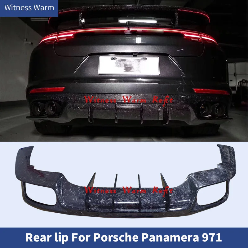 

Кованое углеродное волокно задний бампер для губ Диффузор спойлер для Porsche Panamera 971 комплект кузова автомобиля 17-19
