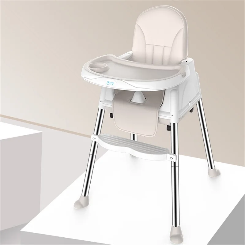 Beige and pad Kidlove 3-в-1 Многофункциональный обеденный стул для ребенка складной Портативный детское кресло без подушки - Цвет: Beige and pad