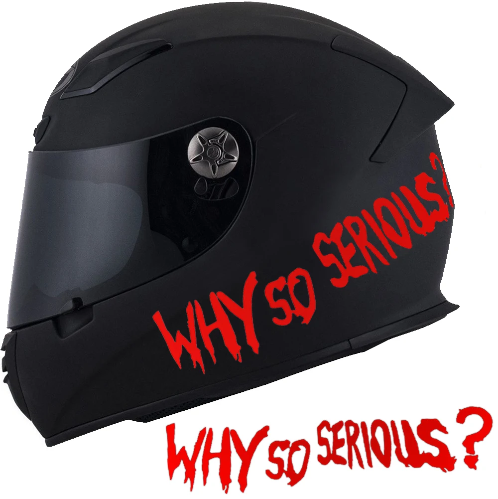 Reflective Motorcycle Helmet Stickers Joker Why So Serious Racing Tank Side Strip Fairing Decals for SHOEI AGV ARAI HJC LS2 | Автомобили и