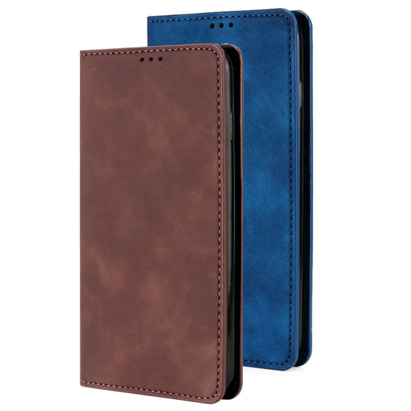 Деловой чехол из искусственной кожи с магнитной застежкой для телефона слоты