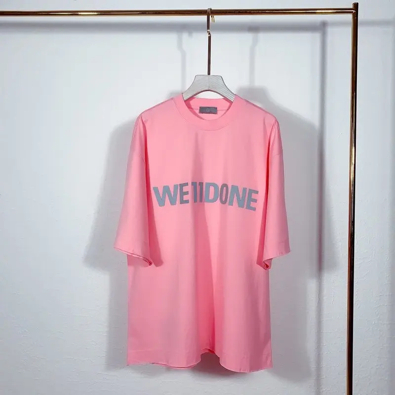 

20ss We11 Done t shirt Fashion letter Printing pink Men Women We11 Done Tees hip hop harajuku 1:1 High Quality We11 Done T shirt