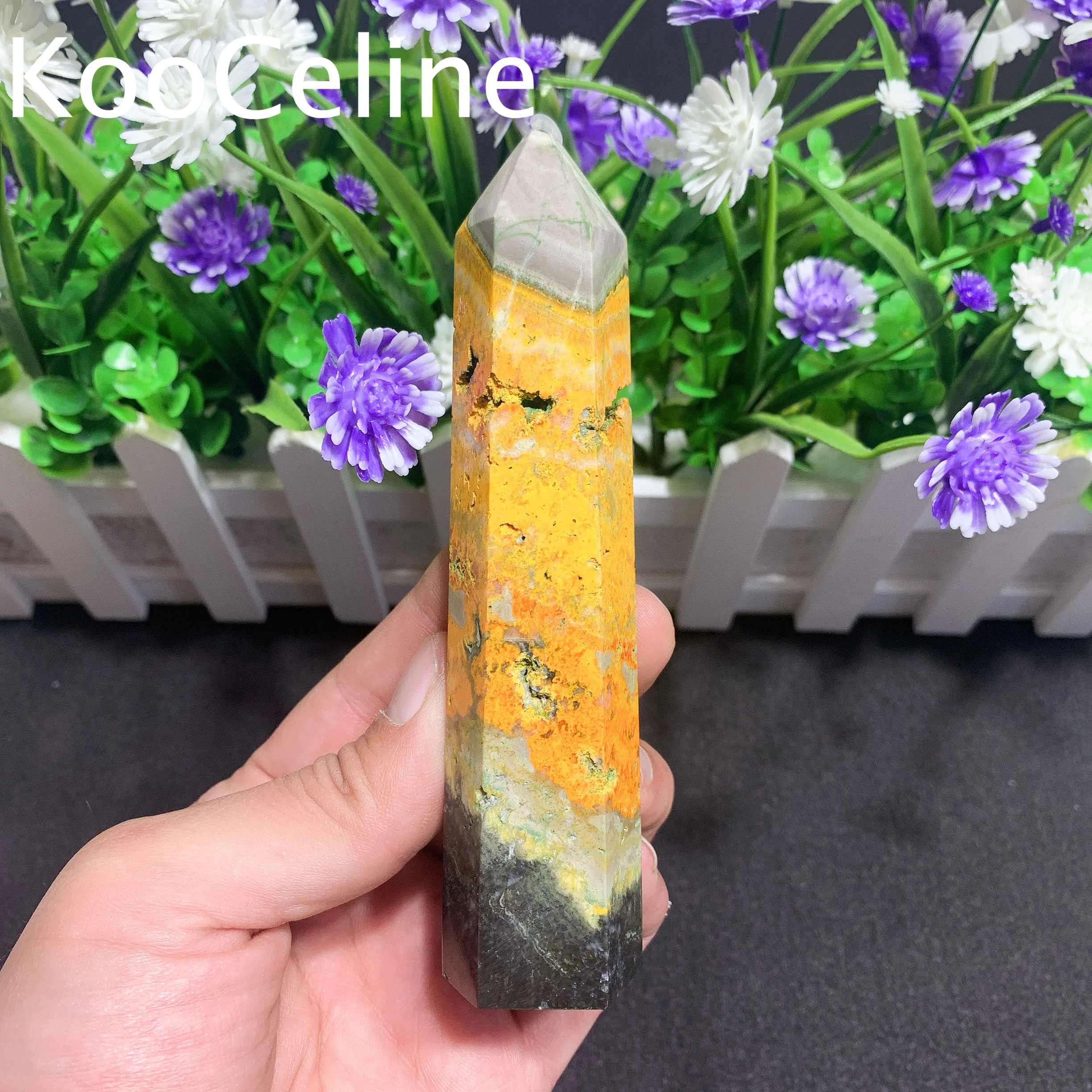 

100-220g Natural Crystals Quartz Mineral Stones Bumblebee Tower Energy Point Reiki Healing Home Decoration Accessories Gemstone