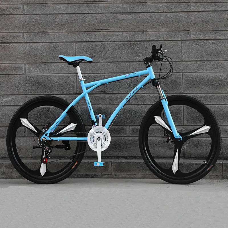 26-Inch Variable Speed Fast Flying Bicycle Men's Road Racing Double Disc Brake Solid Tire Shock Absorbing Adult Students |