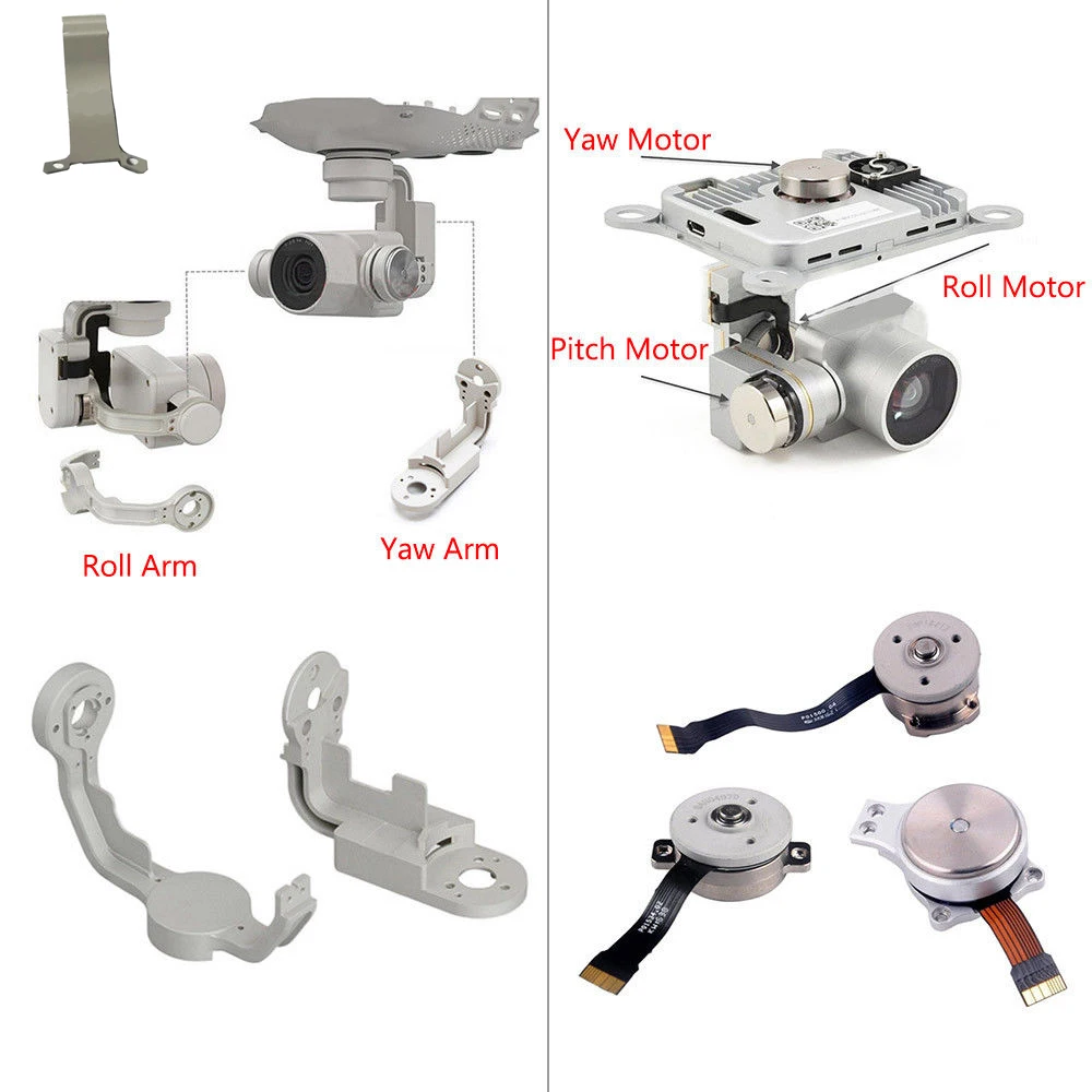 Original DJI Phantom 4/4 Pro Part Gimbal Yaw Roll Pitch Arm/Motor Camera R P Y Bracket Spare Parts for Repairing | Электроника