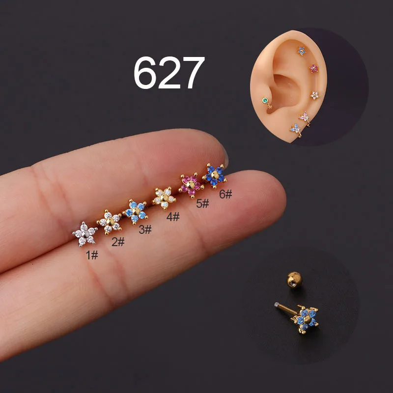 

Серьги-гвоздики из хирургической стали, 1 шт., 20 г