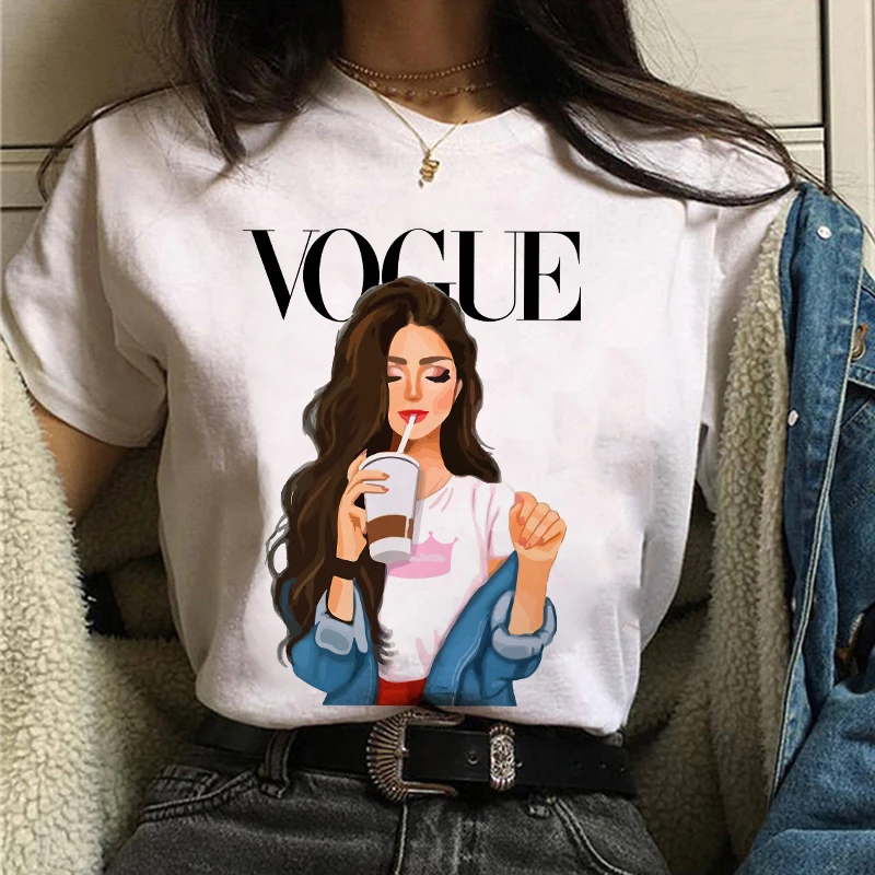 

Fashion Girl Lip Mouth Summer Women New Vogue Graphic 90s t shirt Top Oversized Cotton Tee Female T-Shirt Printed Casual