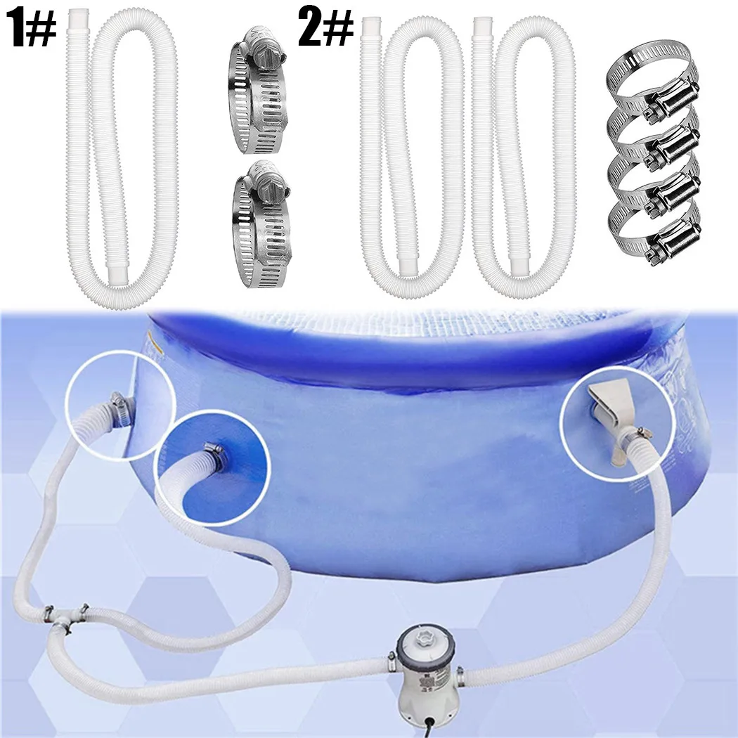 

1.25 Inch For Intex Hose Clamp 32 Mm Inflatable Hot Spring Swimming Water Pipe 1.5 M Hose + Single Buckle Combination