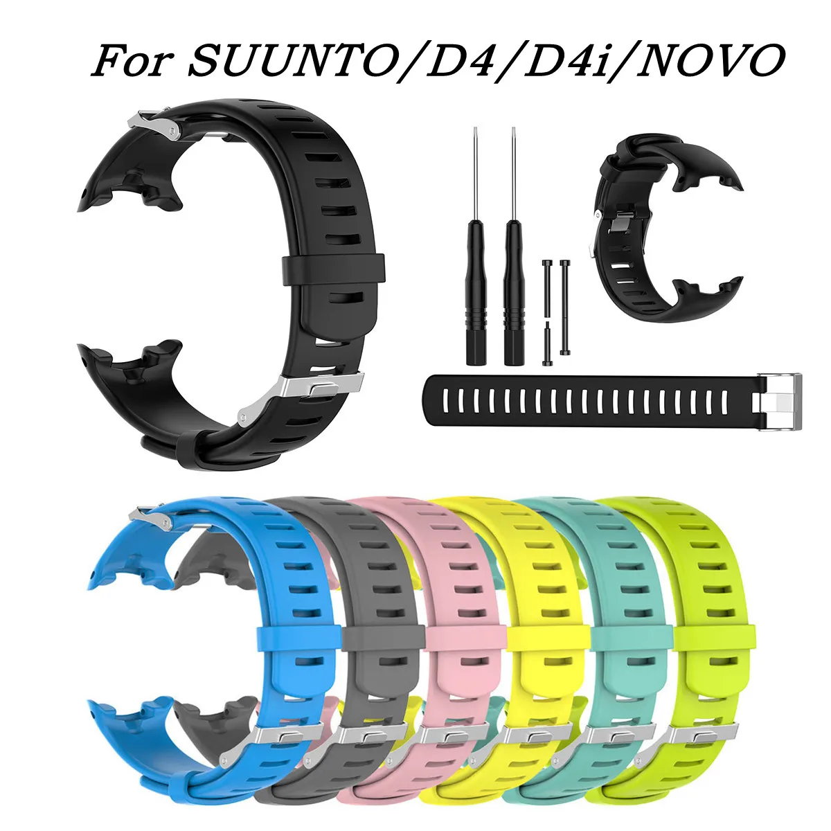 Ремешок силиконовый для SUUNTO D4/D4i/NOVO модный браслет наручных часов дайвинга