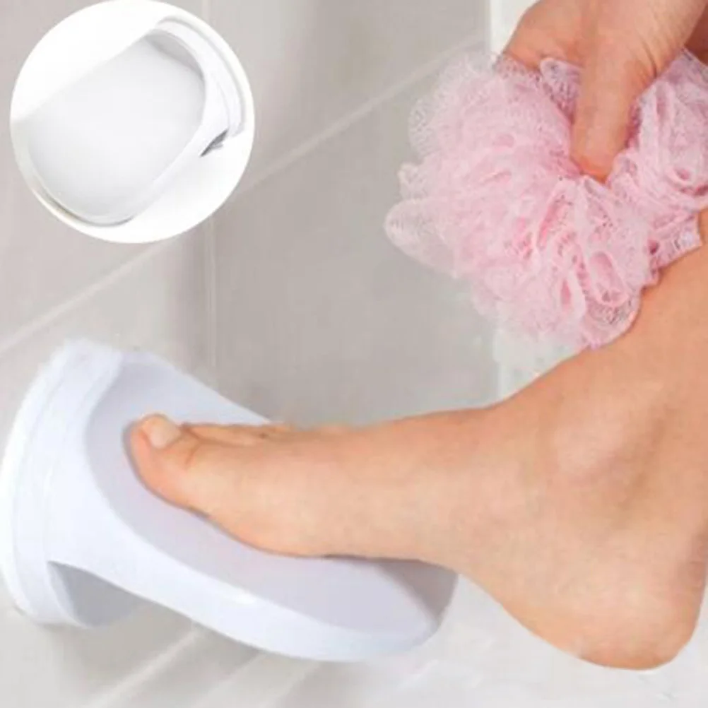 Белая присоска 1 шт. Удобная Нескользящая подставка для ног душа ванной бритья