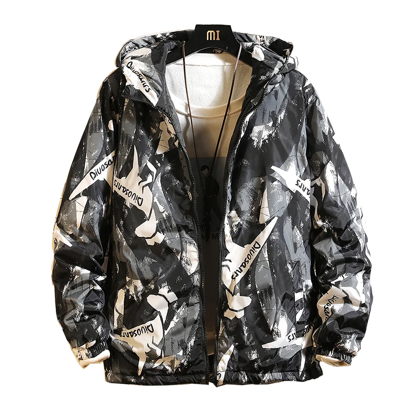 

Fashion Camouflage Jacket Men's Autumn and Winter Thick Cotton Printed Jacket New Style Cotton Clothes Wwarm Hooded Coat M-5XL