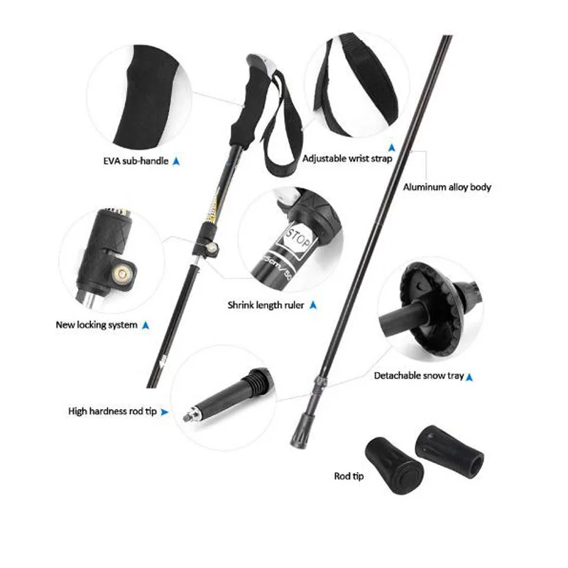 Новые складные треккинговые палки из алюминиевого сплава сверхлегкие