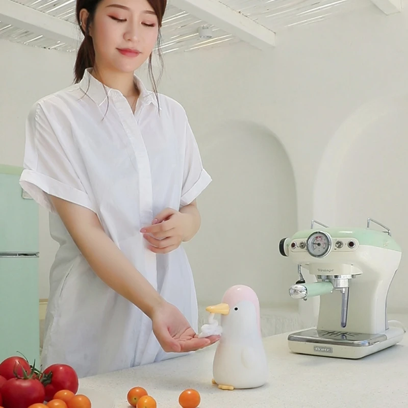 

Cute Penguin Automatic Soap Dispenser Touchless Induction Foam Bubble Washing
