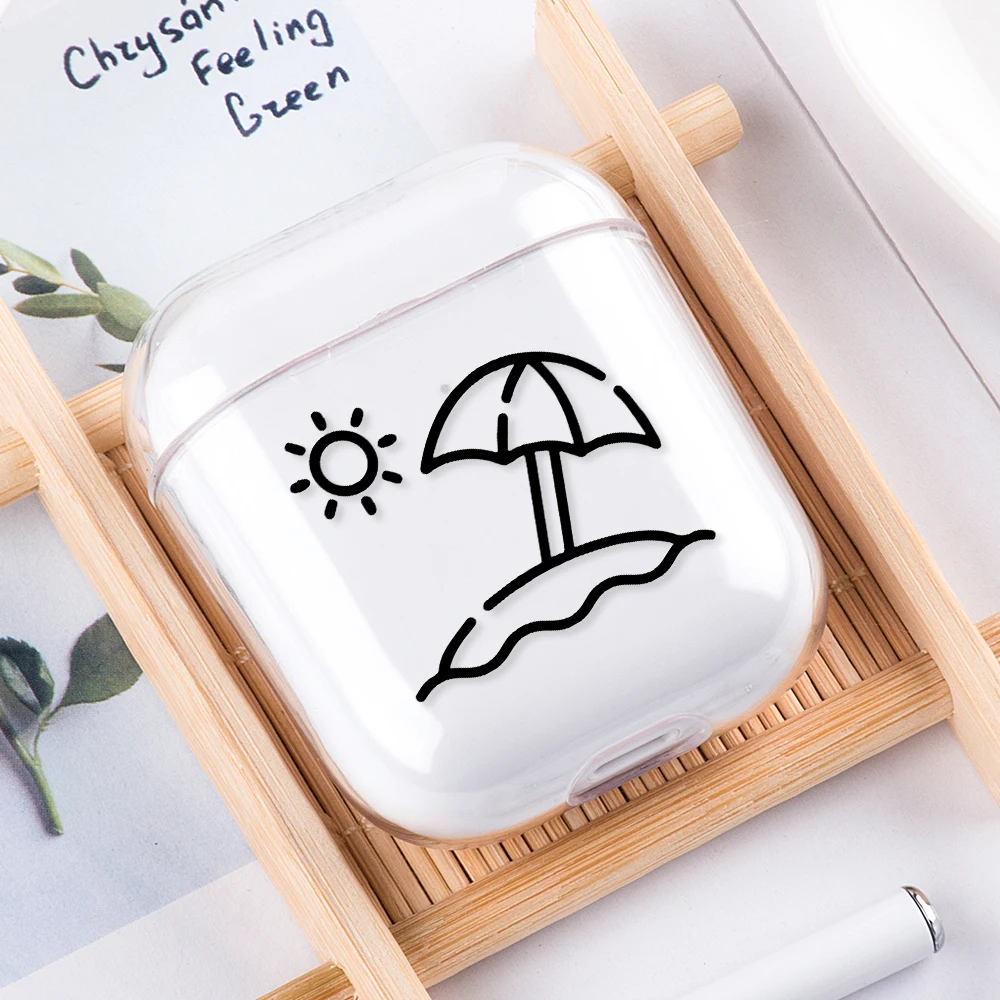 Роскошный чехол для наушников с рисунком для Airpods 2 1, прозрачные аксессуары, чехол для наушников AirPod, чехол, оболочка