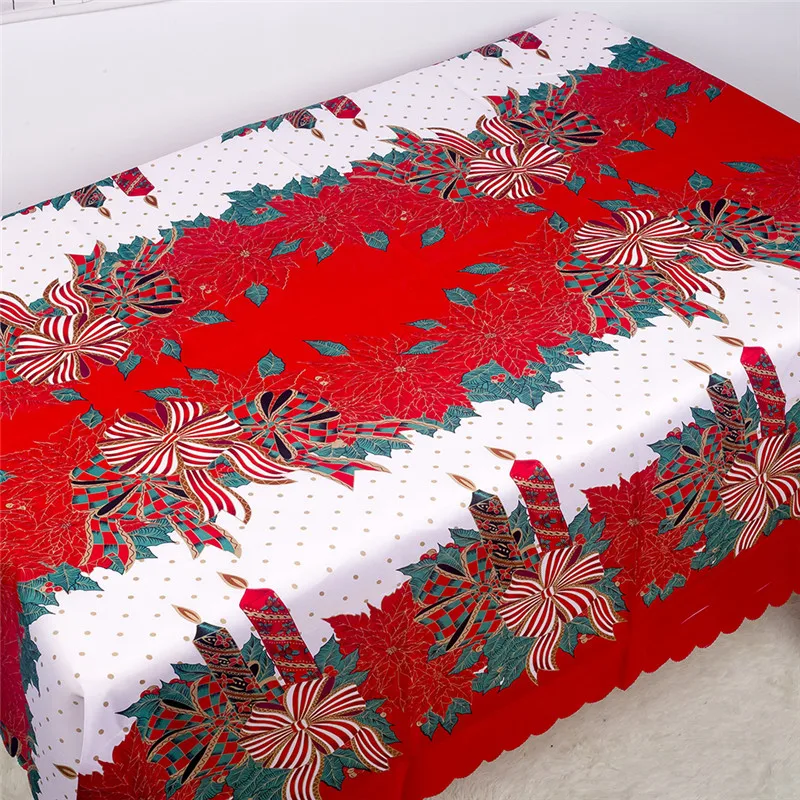 

Christmas Polyester Printed Tablecloth Rectangular Hotel Banquet Tablecloth Christmas Tablecloth Home Decoration