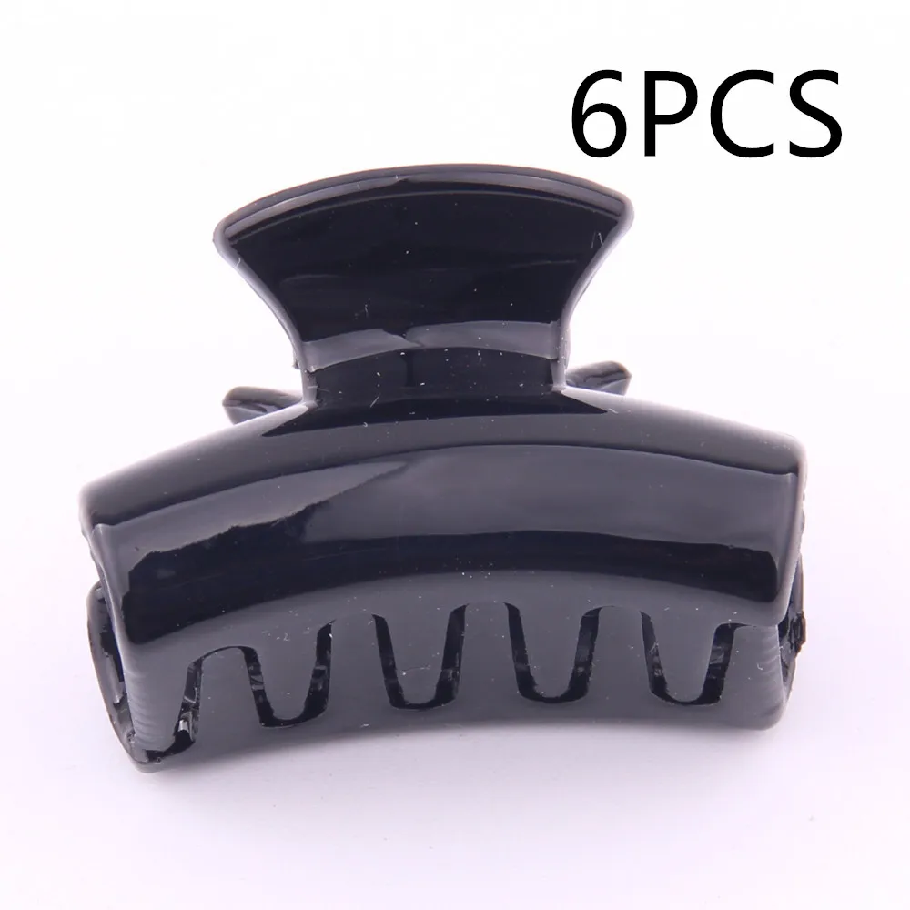 6pcs 6 шт./лот, модные заколки для волос для девочек, мини-Когти для волос, высокое качество, АБС-пластик, краб, аксессуары для волос, свежий материал - Цвет: 6pcs