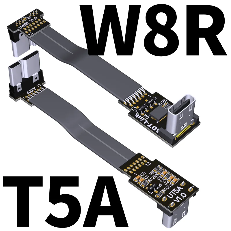 Кабель-адаптер типа C к Micro USB 3 0 Type-c 90 градусов 5-100 см плоский 1 Micro-B OTG FPV 3A 5 Гбит/с |
