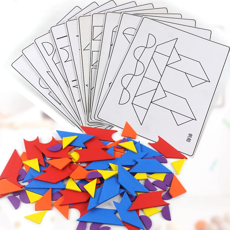 

Wooden Montessori Toy Building Blocks Shape Match Early Learning Educational Toys Color Kids Puzzle Toys For Children Boys Girls