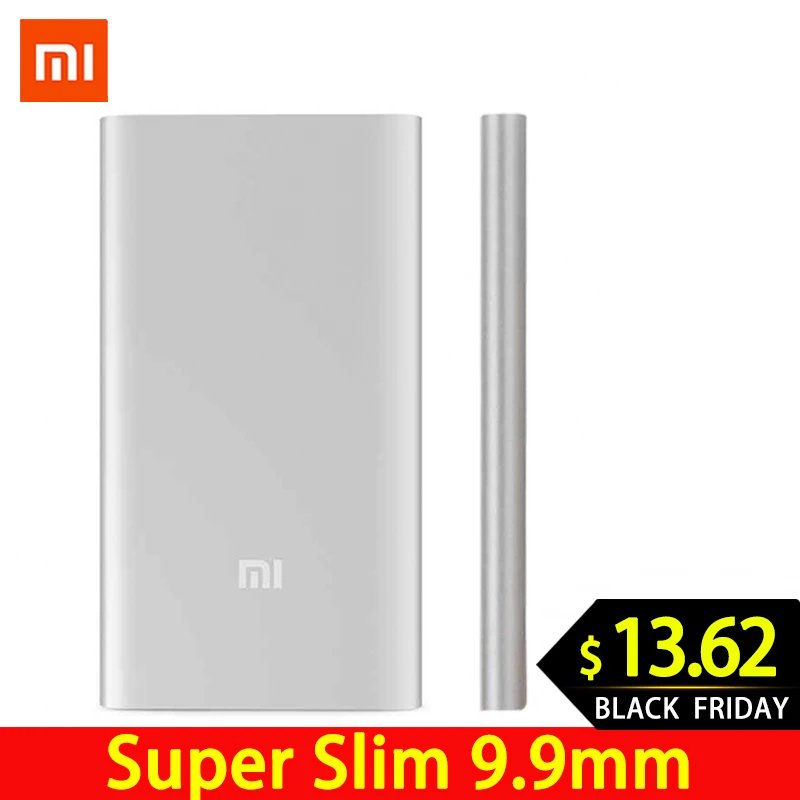 Xiaomi Mi внешний аккумулятор 5000 мАч портативное зарядное устройство тонкий 5000 мАч Внешний аккумулятор для iPhone samsung huawei
