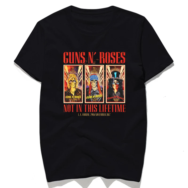 

18 types Summer Men/Women guns n roses t shirt Summer Tops Tees Rock T-shirt Men loose t-shirts Fashion Tshirts Plus Size XS-5XL
