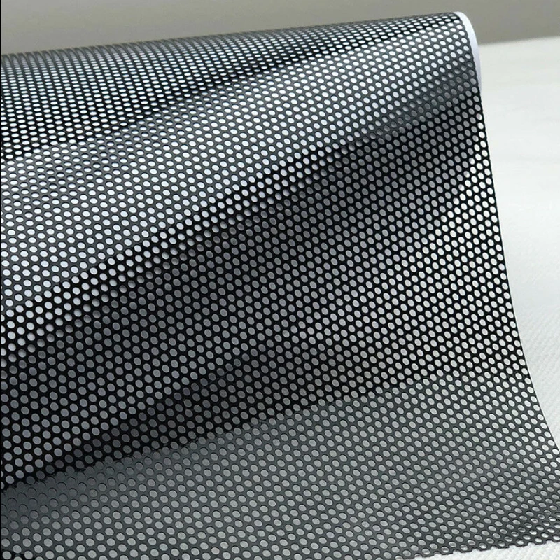 

50cmx300cm Fly Eye Perforated Tint Mesh Film Black One Way Vision Car Scooter Motorcycle Headlight Rear Light Decal Sticker