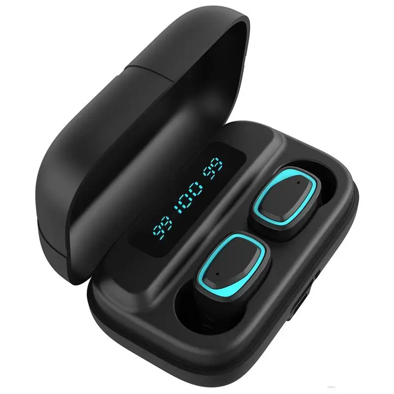 

KS01 Wireless Binaural Bluetooth Earbuds In-ear Digital Display Touch Control Headphones