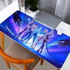 Коврик для мыши, игровой коврик, большой коврик для мыши, аниме сексуальные девушки, фиолетовые коврики, игровой коврик для компьютера, Настольный коврик KDA ALL OUT LOL, Настольный коврик, настольные коврики