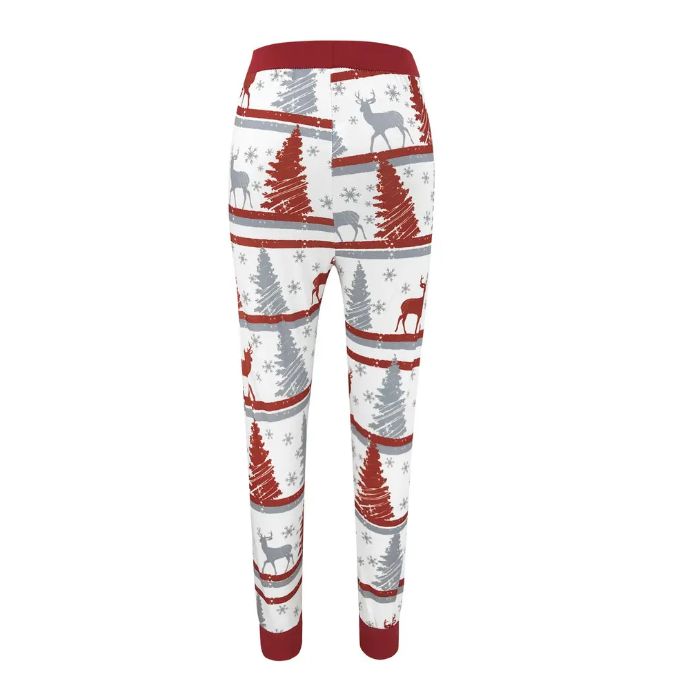 Рождественские пижамы для всей семьи комплекты забавные рождественские топы с