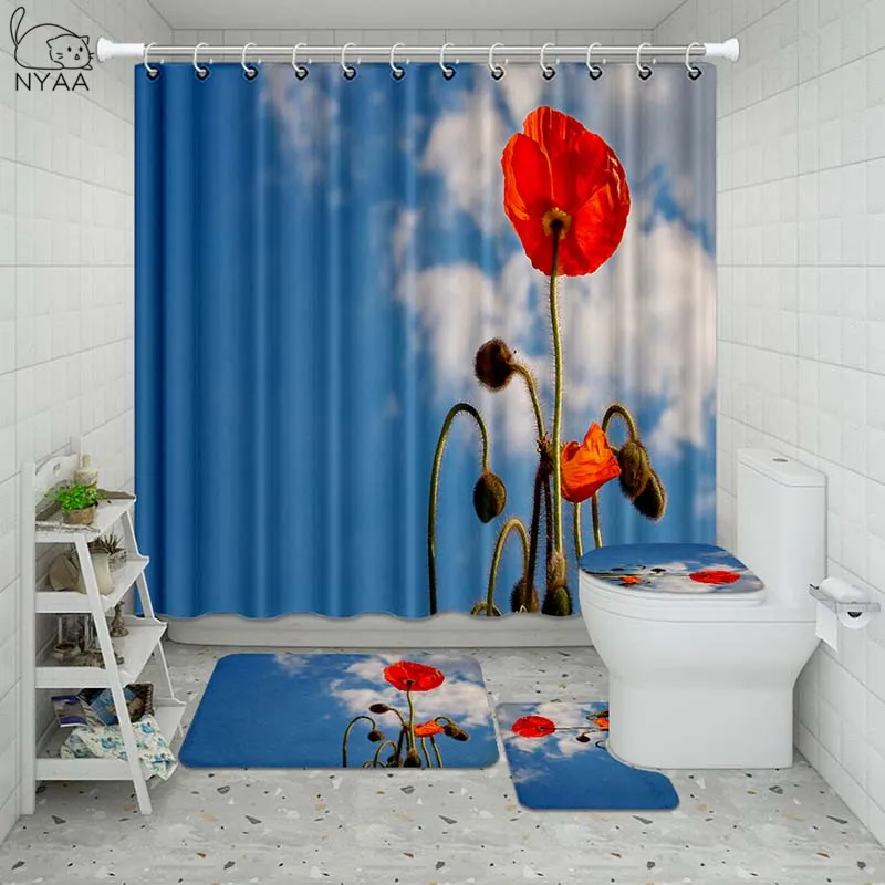 Vixm Водонепроницаемая душевая занавеска для ванной комнаты с изображением