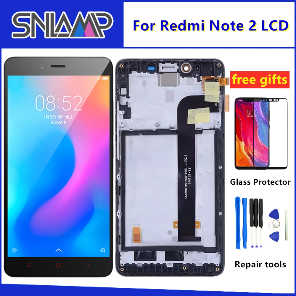 AAA Качество ЖК-дисплей для Xiaomi Redmi Note 2 ЖК-экран Замена Hongmi Note2 дигитайзер сборка с