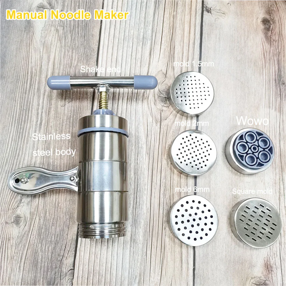 

Manual Stainless Steel Noodle Maker Press Pasta Machine Crank Cutter Fruits Juicer Cookware Making Spaghetti Kitchen Tools