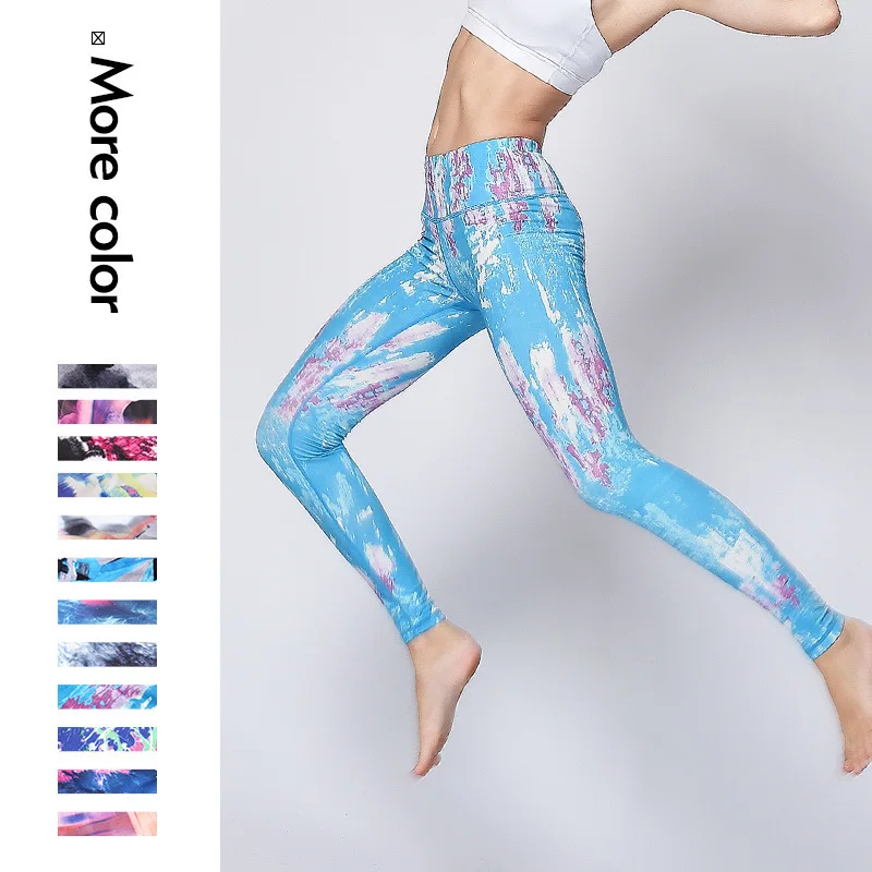 

New Tie Dying Seamless High Waist Leggings Women Yoga Suit Trousers Running Workout Clothes Fitness Pants Sportswear Yoga Pants