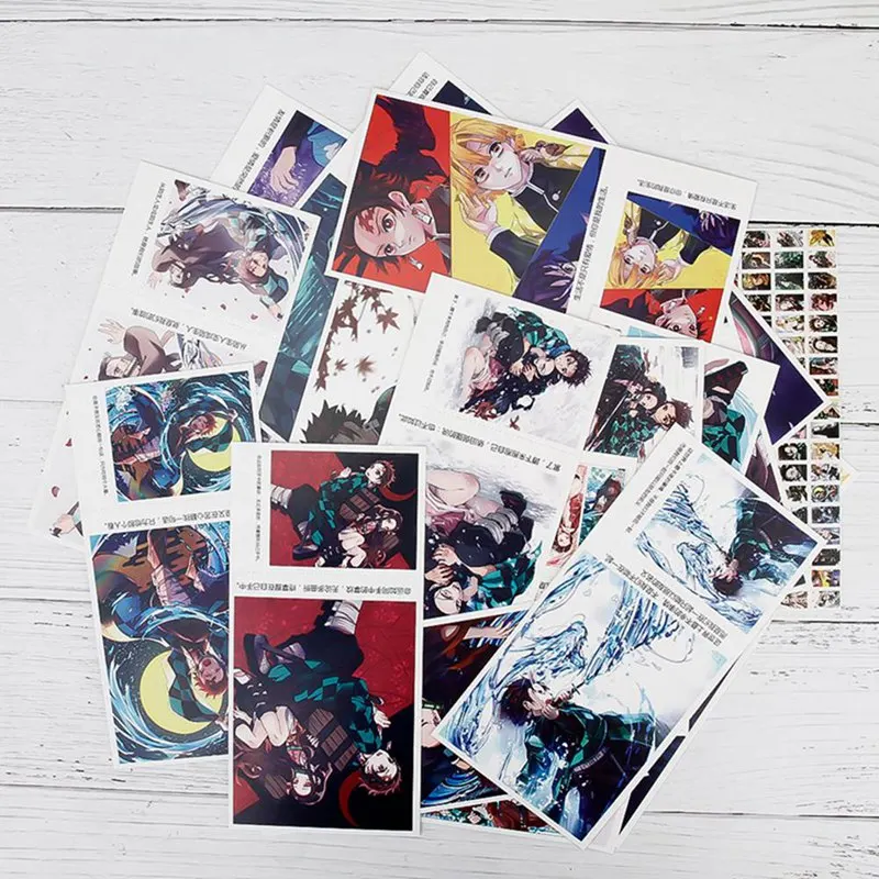180 шт./компл. демон убийца Kimetsu без Yaiba аниме большой Почтовые открытки поздравительная открытка с сообщением подарочные канцелярские товары