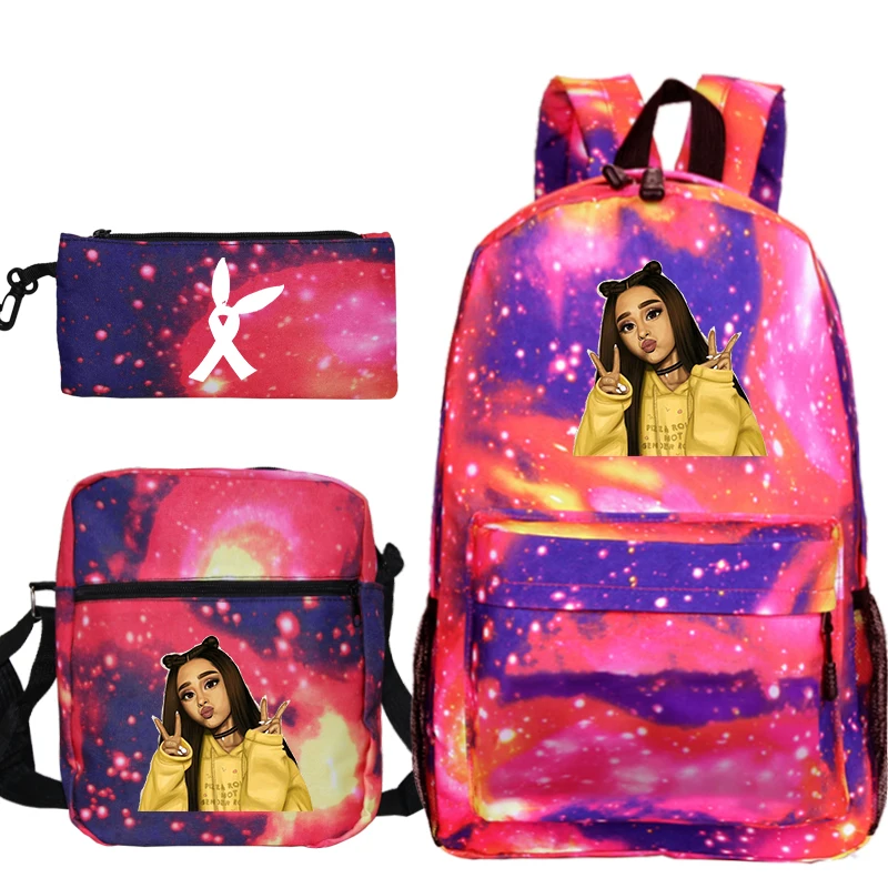 Модная сумка Mochila Ariana Grande, рюкзак с принтом, школьная сумка для мальчиков и девочек, сумка для путешествий/ноутбука, сумка с ручкой через плечо, сумка