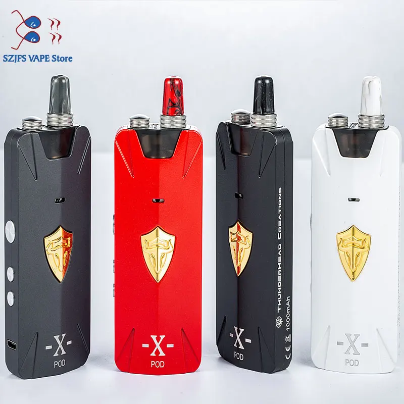 Горячая Телец X Pod-Сетчатая катушка комплект djustable воздушный поток RBA pod система 2 мл 1000 мАч 25 Вт pod mod комплект Vaping Vape Танк vs THC RDA rdta