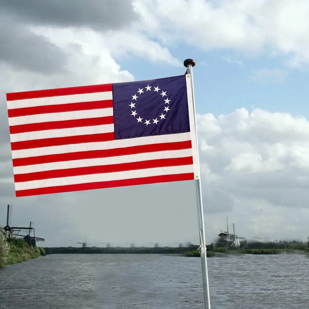 Новинка Betsy Ross 13 Звезда США Американский 3x5 футов флаг звезд 1777 Росс для украшения