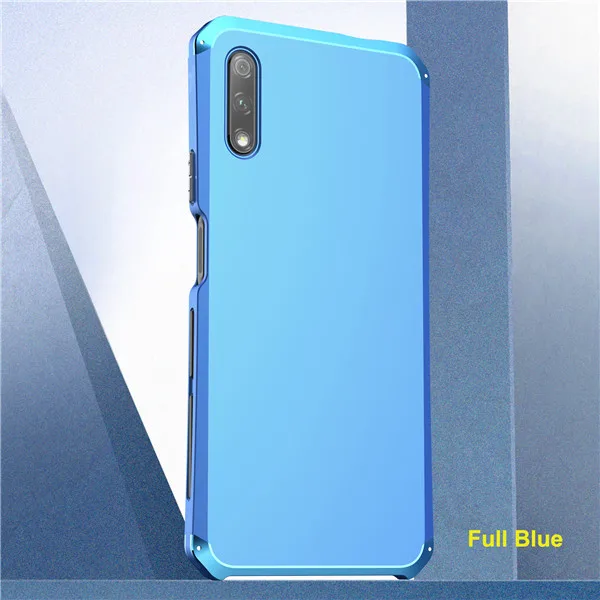 Full Blue Противоударный металлический бронированный чехол для huawei Honor 9X Pro, металлический алюминиевый жесткий чехол из поликарбоната, чехол для huawei Honor 9X, чехол Coques - Цвет: Full Blue