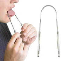 tongue scraper stainless steel oral tongue cleaner brush fresh breath cleaning coated tongue toothbrush oral hygiene care tools