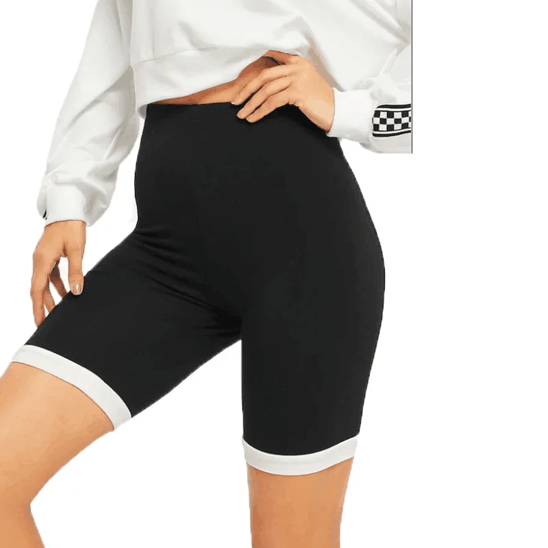 

Women's tight side lace stitching running yoga pants cycling sports shorts