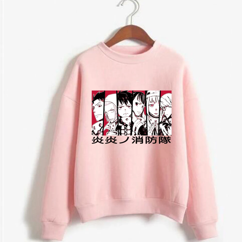 

Anime Fire Force Shinra Kusakabe Harajuku Pullovers Tops Women Printed Hoody Unisex