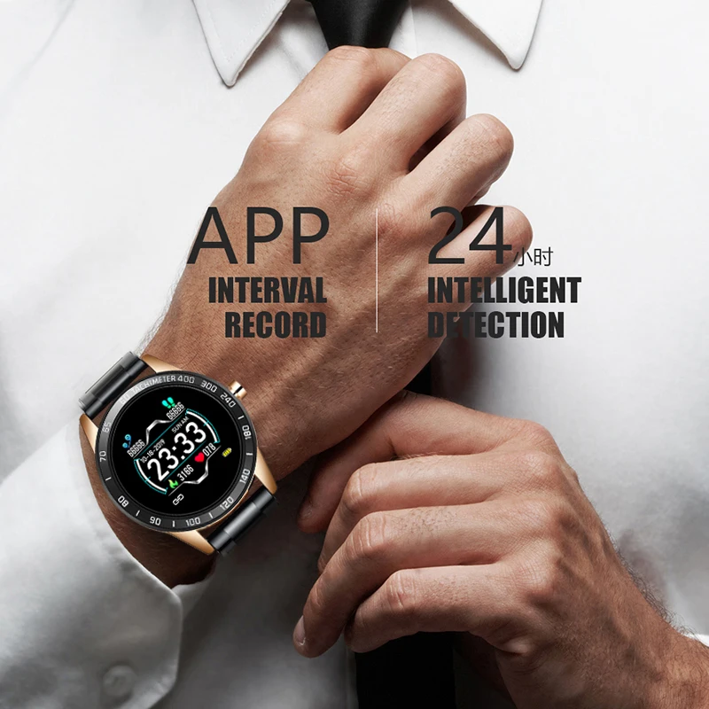 2020 new steel band men smart watch waterproof sport for xiaomi iphone information heart rate monitor smartwatch fitness tracker free global shipping