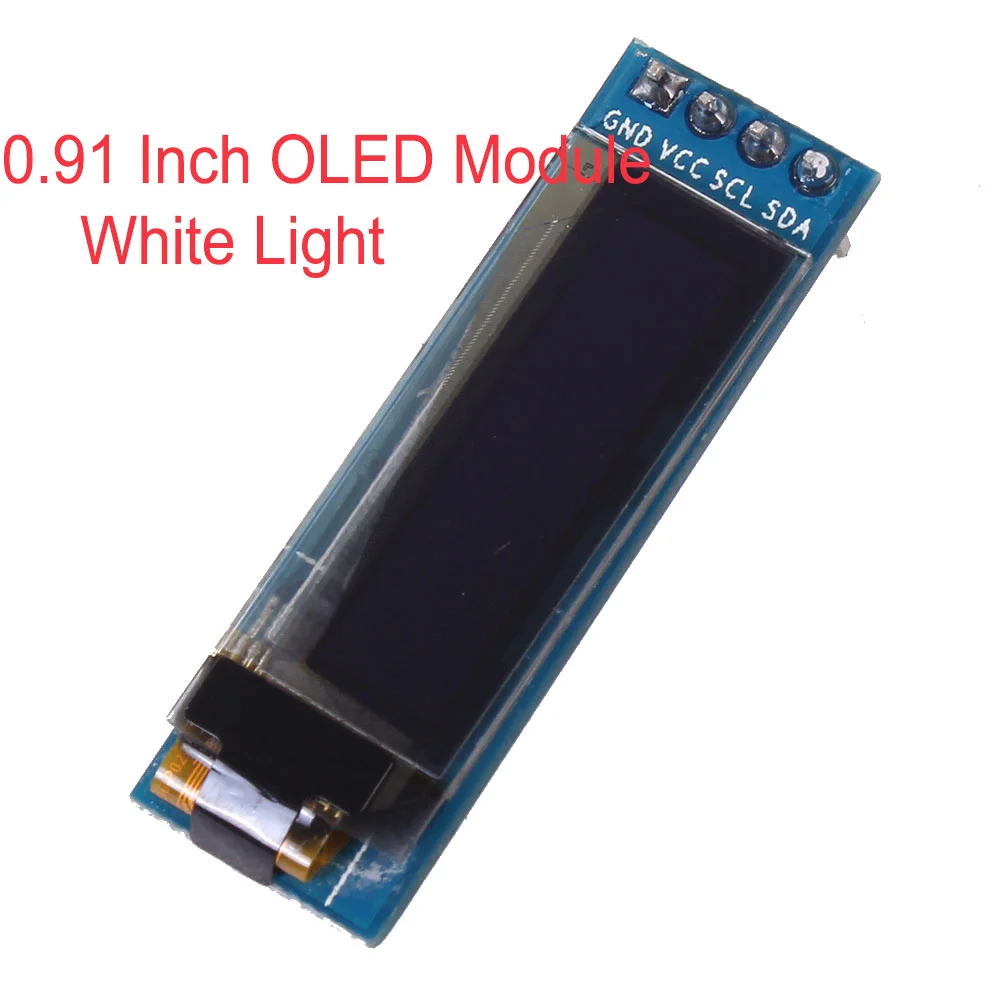 0.91 LED Module Whit OLED Дисплей модуль Экран I2C IIC Серийный модуль для Arduino 0,49/0,66/0,86/0,91 дюймов AVR STM32 - Цвет: 0.91 LED Module Whit