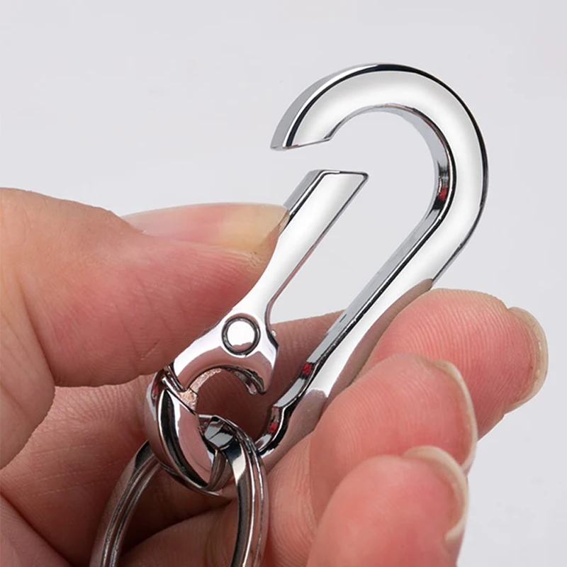 

Universal Anti Lost Keychain Simple Casual Smooth Women Men Metal Car Bag Ring Holder Birthday Gift