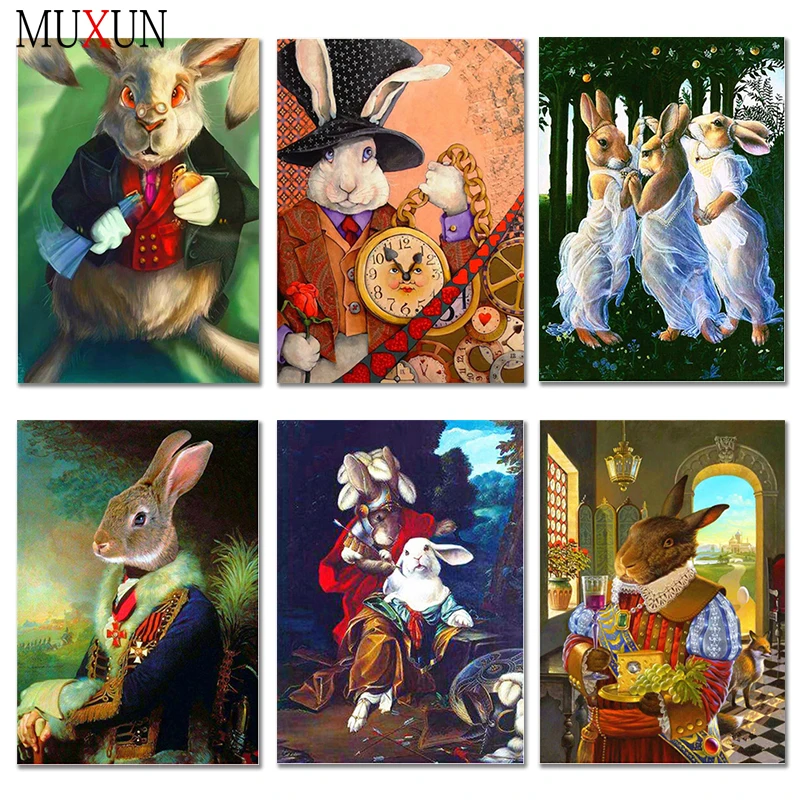 3D Алмазная картина с животными алмазная вышивка кроликом бриллиантовая