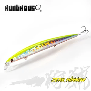 Hunthouse рывок Minnow 210 мм34 г приманка с длинным литьем Minnow плавающая Pesca jerkbaits корпус из нержавеющей стали hardcore minnow 210