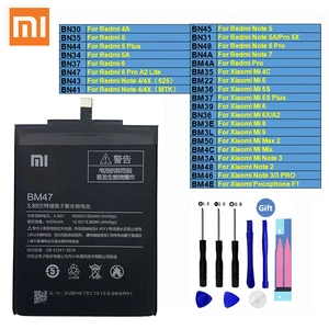 xiaomi original redmi hongmi note mi max 2 a2 3 3s 4 4a 4c 4x mix 5 5a 5x 5s 6 6x 7 8 9 lite plus pro pocophone f1 phone battery free global shipping