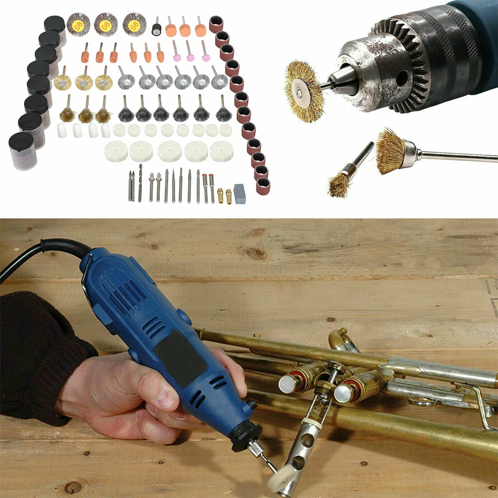 

350pc Rotary Tool Accessory Attachment Kits Grinding Sanding Polishing Sander Abrasive fit Woodwroking Dremel Grinder Dropship