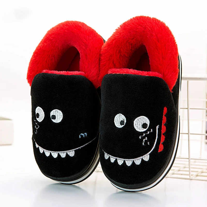 Детские тапочки Сезон Зима 2019 хлопок домашняя обувь для детей милые домашние с