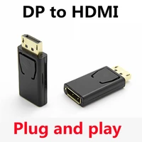 displayport dp to hdmi compatible adapter mini converter male to female adapter video audio for pc laptop projector hdtv cable